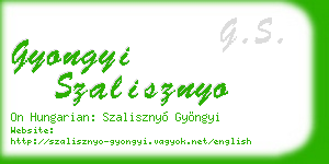 gyongyi szalisznyo business card