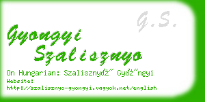 gyongyi szalisznyo business card